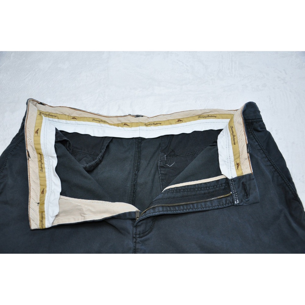 Tommy Bahama Shorts Mens 34 Navy Blue Stretch Casual Chino Tencel Comfort Summer - Picture 3 of 8
